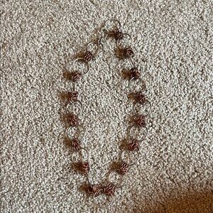 Elegant Copper and Silver Chain Necklace